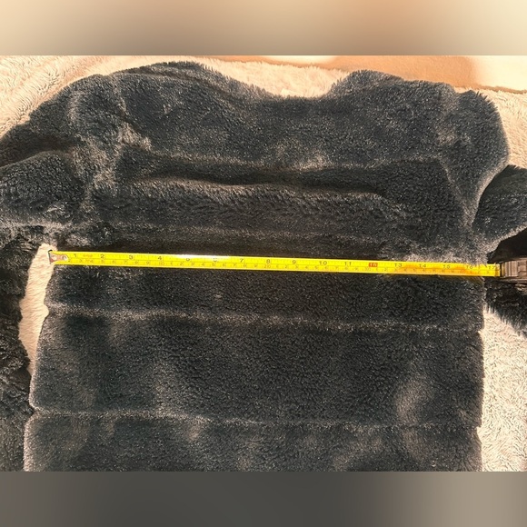 Minnie Mouse Black Faux Fur Jacket with Red Accents - Picture 5 of 5